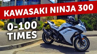 Kawasaki Ninja 300 0100 times [upl. by Eifos256]