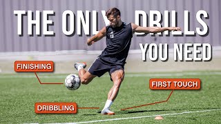 The ONLY MUST DO 10 Drills You NEED to Become a Professional Footballer [upl. by Merceer]