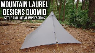 Mountain Laurel Designs Duomid Silnylon  Setup and Initial Impressions [upl. by Mccall193]