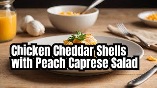 Chicken Cheddar Shells with Peach Caprese Salad [upl. by Aibonez]