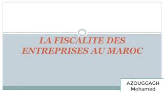 La fiscalité marocainelintroduction à la fiscalité marocaine cour darija شرح مبسط [upl. by Anaeed932]