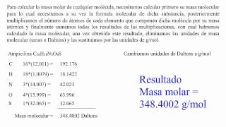 ¿Cómo calcular la masa molar de la ampicilina [upl. by Elinor967]