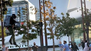 Jetpack man flies Around Dubai to deliver Museum of the Future invites [upl. by Bernete230]