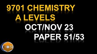 97015153ON23 chemistry A levels winter paper51532023 9701w23qp5153 [upl. by Bordie]