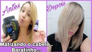 COMO MATIZAR O CABELO COM VIOLETA GENCIANA E LAMA NEGRA DA SKALA [upl. by Eimas]