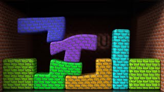 Softbody Tetris V38  Minecraft amp Christmas VERSION ❤️ C4D4U [upl. by Elset]