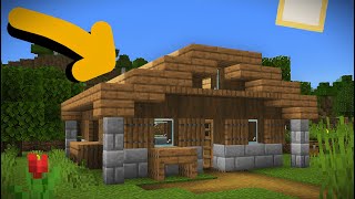 Minecraft  Small Cabin Tutorial [upl. by Atirehgram]