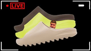 🔴LIVE COP Adidas Yeezy Slides GLOW GREEN PURE SOOT [upl. by Irahc910]