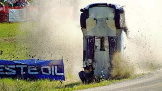 Craig Breen´s huge crash amp roll in Ouninpohja  WRC Rally Finland 2012 [upl. by Haletta]