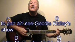 The Blaydon Races  GUITAR LESSON playalong with easy chords and lyrics  Geordie folk song [upl. by Gisella]