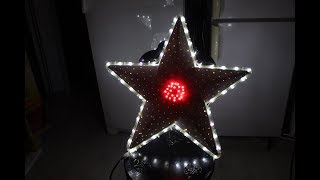 Tuto  habillage dune lampe étoile avec LED rouge suite [upl. by Arral]