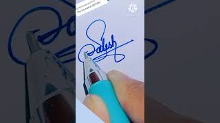 Satish Signature satish name signature satish naam ka signature satish ytshorts calligraphy [upl. by Haimrej]