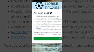 Mobileproxies Coupon Code  EzCyp7huMzYn Get 20 Off On Purchase  Promo Code couponcode [upl. by Glinys904]