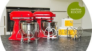 Kitchenaid KSM185  Neuerungen EdelstahlRühraufsätze und Vergleich [upl. by Slaughter]