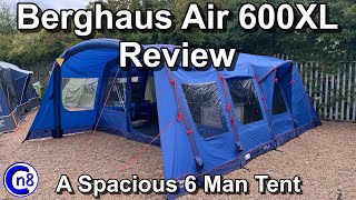 Berghaus Air 600XL Nightfall Tent Review  A spacious 6 man tent [upl. by Kedezihclem]