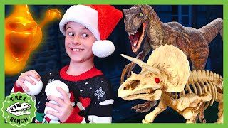 Christmas Haunted House Dinosaurs Ghosts Skeletons amp MORE  TRex Ranch Dinosaur Videos for Kids [upl. by Hax]