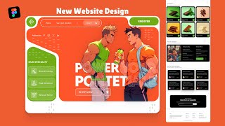 Gym Futuristic Website UI Design in FIGMA Web Design Tutorial [upl. by Doyle]