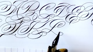 Flourished Calligraphy Alphabet Capitals [upl. by Sivahc471]