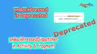 onBackPressed Deprecated  What is the Alternative  Android Studio  Kotlin  ZenTechBytes [upl. by Kalagher]