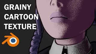 Creating Grainy CellShade Texture With Wednesday Addams  Blender 3D [upl. by Yssirhc]