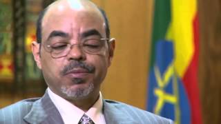 Interview with Prime Minister Meles Zenawi 2 of 4 [upl. by Eudoca386]