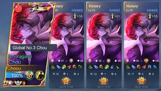 HOW TO PLAY SOLO RANK CHOU BEST BUILD AND EMBLEM CHOU 2023 [upl. by Ridinger]