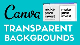 How To Create Transparent Backgrounds In Canva  Canva Tutorial For Beginners [upl. by Justinian]