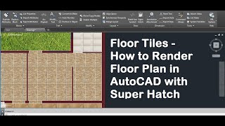 Floor Tiles  How to Render Floor Plan in AutoCAD with Super Hatch autocad hatchAutoCAD [upl. by Neira537]