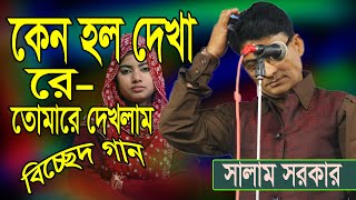 বাউল সালাম সরকার বিচ্ছেদ গান  কেন হল দেখা রে তোমারে দেখলাম  baul bicched gaan salam sarkar 2021 [upl. by Ahsila]