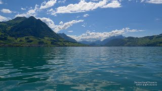 4K Ferry Gersau  Beckenried SWITZERLAND スイス アルプス山脈 [upl. by Atinus]