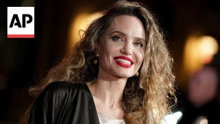 Angelina Jolie explores new love of opera at LA premiere of Maria [upl. by Ibed]