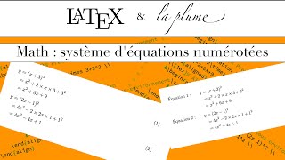 52 Math  système de double équation numérotée [upl. by Bowne]