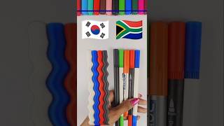 South Korea VS South Africa shorts art satisfying painting creativeart [upl. by Posner182]