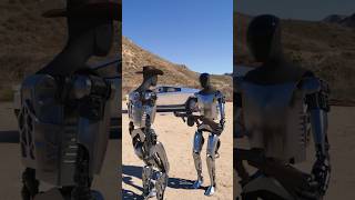 Robots testing the Bulletproof cybertruck [upl. by Seldon]