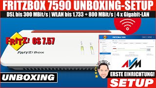 FritzBox 7590 Unboxing amp Erste EinrichtungSetup für Telekom Anschluss  AVM DSL Router Review [upl. by Alyahsal]