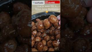 How to make BBQ amp Grape Jelly Meatballs 😋 [upl. by Aremat]