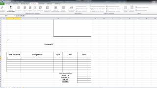 faire ma première facture avec RechercheV sur Excel عمل الفاتورة ب [upl. by Stanfield]