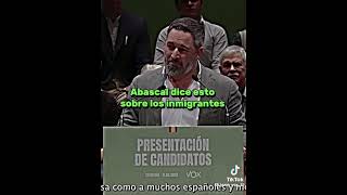 Abascal dice esto sobre los inmigrantes for abascal inmigrantes ilegal politics vox fy [upl. by Douglass417]