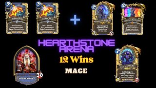 12 Win Astromancer Solarian Mage  Hearthstone Arena Full Run [upl. by Akerdnahs]