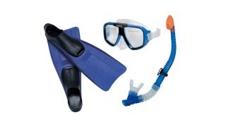 Kids Mask Snorkel amp Fin Set  INTEX Reef Rider [upl. by Wadsworth]