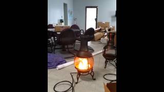 converting a wood burning chiminea to propane [upl. by Ynohtn]