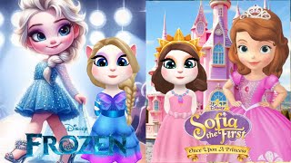 My talking angela 2  Angela vS Cute Frozen ❄️ Elsa vS Princess Sofia 💖  Angela 2 cosplay [upl. by Schou]