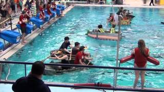 Cardboard boat regatta 2nd semi final race [upl. by Rip]