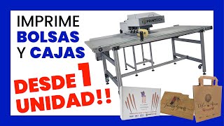 🚀 IMPRESORA de CAJAS cartón ondulado BOLSAS de papel MADERA y SOBRES personalizados PRINTBOX VERSA [upl. by John]