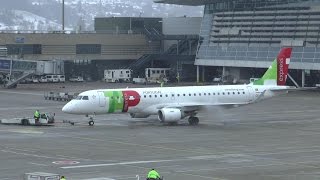 TAP Express Embraer 190 departure at Zurich Airport [upl. by Anniram]