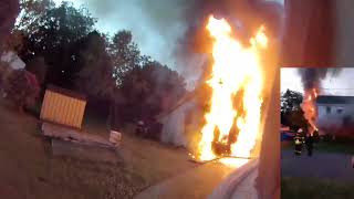 Helmet Cam Arrival Video  House Fire  Oneida Pa  6102022 [upl. by Atteuqaj]