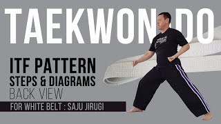 ITF TaekwonDo Pattern  Kup10 Saju Jirugi Back Facing [upl. by Elesig]