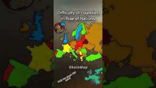 Difficulty of countries in Rise of Nations roblox [upl. by Bell]