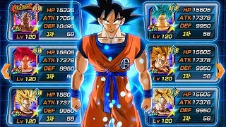 FULL GOKU TRANSFORMATION TEAM Full Goku Evolution Team DBZ Dokkan Battle [upl. by Briggs]