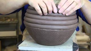 Bridges Pottery  Ceramic Slab and Coil Vessel Demonstration [upl. by Noiraa287]